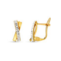 9K PENDIENTES ORO AMARILLO BANDAS PIEDRAS 11X4 MM CIERRE CATALAN 9K PENDIENTES ORO AMARILLO BANDAS PIEDRAS 11X4 MM CIERRE CATALAN