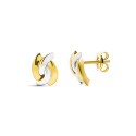 18K PENDIENTES ORO BICOLOR BANDAS 9X6 MM CIERRE PRESION 18K PENDIENTES ORO BICOLOR BANDAS 9X6 MM CIERRE PRESION