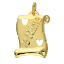 9K PERGAMINO ORO AMARILLO CORAZONES CALADOS "JE T´AIME" 17X14 MM 9K PERGAMINO ORO AMARILLO CORAZONES CALADOS "JE T´AIME" 17X14 MM