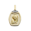 9K MEDALLA ORO AMARILLO VIRGEN NIÑA 24X16 MM