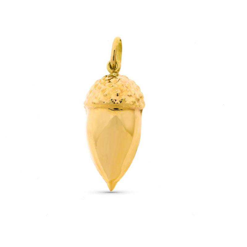 9K COLGANTE ORO AMARILLO BELLOTA 29X14 MM