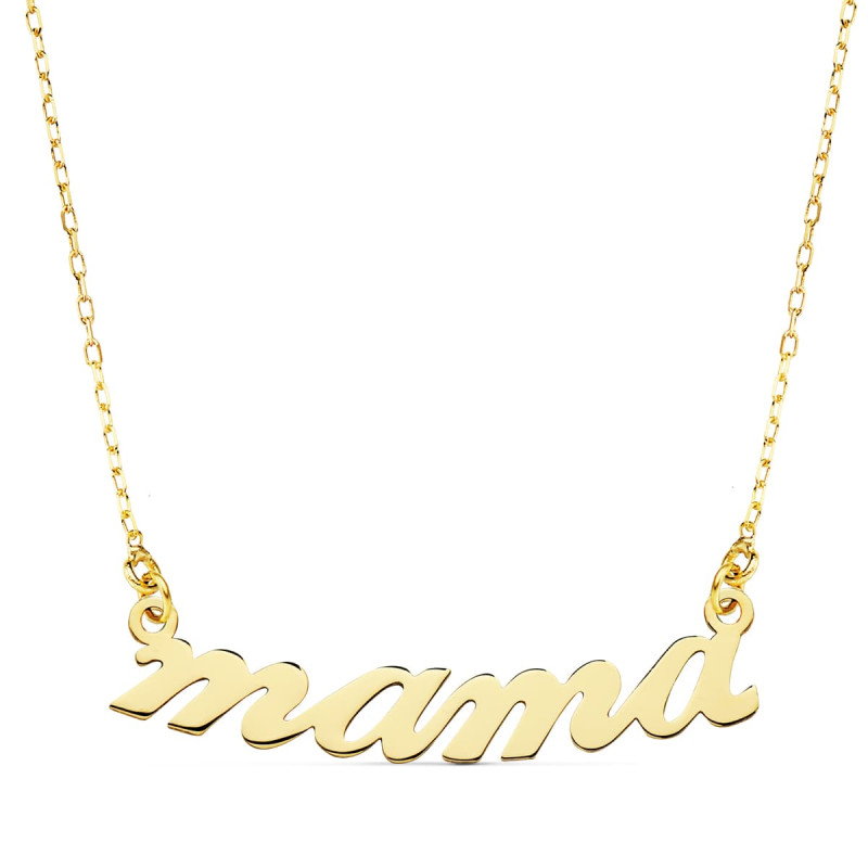 18K COLLAR ORO AMARILLO MAMA 31 MM CADENA 45CM