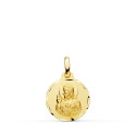 9K MEDALLA ORO AMARILLO CORAZON DE JESUS TALLADA 14 MM
