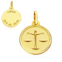 9K HOROSCOPO ORO AMARILLO DISCO 20 MM LIBRA 9K HOROSCOPO ORO AMARILLO DISCO 20 MM LIBRA