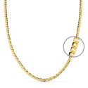 9K CADENA ORO AMARILLO BARBADA HUECA. ANCHO: 3 MM. LARGO: 60 CM