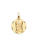9K MEDALLA ORO AMARILLO VIRGEN NIÑA PERFIL TALLADA. MEDIDA: 18 MM 9K MEDALLA ORO AMARILLO VIRGEN NIÑA PERFIL TALLADA. MEDIDA: 18 MM