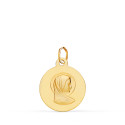 9K MEDALLA ORO AMARILLO MARIA FRANCESA MATIZADA 16MM