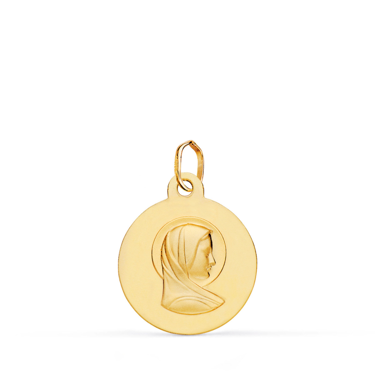 9K MEDALLA ORO AMARILLO MARIA FRANCESA MATIZADA 16MM
