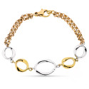 9K PULSERA TRICOLOR HUECA 19CM 9K PULSERA TRICOLOR HUECA 19CM