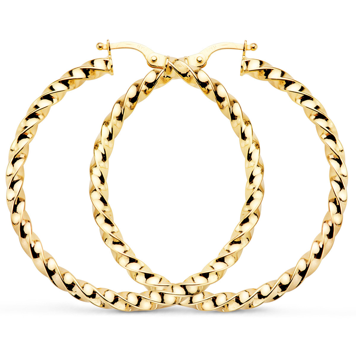 9K AROS ORO AMARILLO HUECOS RELIADOS BRILLO 41X3 MM