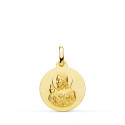 9k MEDALLA ORO AMARILLO CORAZON DE JESUS LISO 16 MM