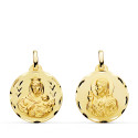 9K ESCAPULARIO ORO AMARILLO VIRGEN CARMEN Y CORAZON JESUS 18MM 1.65G 9K ESCAPULARIO ORO AMARILLO VIRGEN CARMEN Y CORAZON JESUS 18MM 1.65G