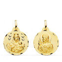 9K ESCAPULARIO ORO AMARILLO TALLADO VIRGEN DEL CARMEN Y CORAZON DE JESUS 20 MM 9K ESCAPULARIO ORO AMARILLO TALLADO VIRGEN DEL CARMEN Y CORAZON DE JESUS 20 MM