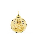 9K ESCAPULARIO ORO AMARILLO TALLADO VIRGEN DEL CARMEN Y CORAZON DE JESUS 20 MM 9K ESCAPULARIO ORO AMARILLO TALLADO VIRGEN DEL CARMEN Y CORAZON DE JESUS 20 MM