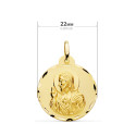 9K ESCAPULARIO ORO AMARILLO TALLADO VIRGEN DEL CARMEN Y CORAZON DE JESUS 22 MM 9K ESCAPULARIO ORO AMARILLO TALLADO VIRGEN DEL CARMEN Y CORAZON DE JESUS 22 MM
