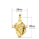9K COLGANTE COLGANTE ORO AMARILLO CABEZA DE CRISTO CON CRUZ. 26X18 MM 9K COLGANTE COLGANTE ORO AMARILLO CABEZA DE CRISTO CON CRUZ. 26X18 MM