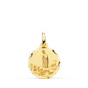 9K MEDALLA ORO AMARILLO VIRGEN DE FATIMA TALLADA 16 MM