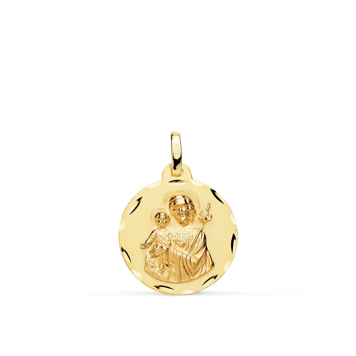 9K MEDALLA ORO AMARILLO SAN JOSE 9K 18 MM