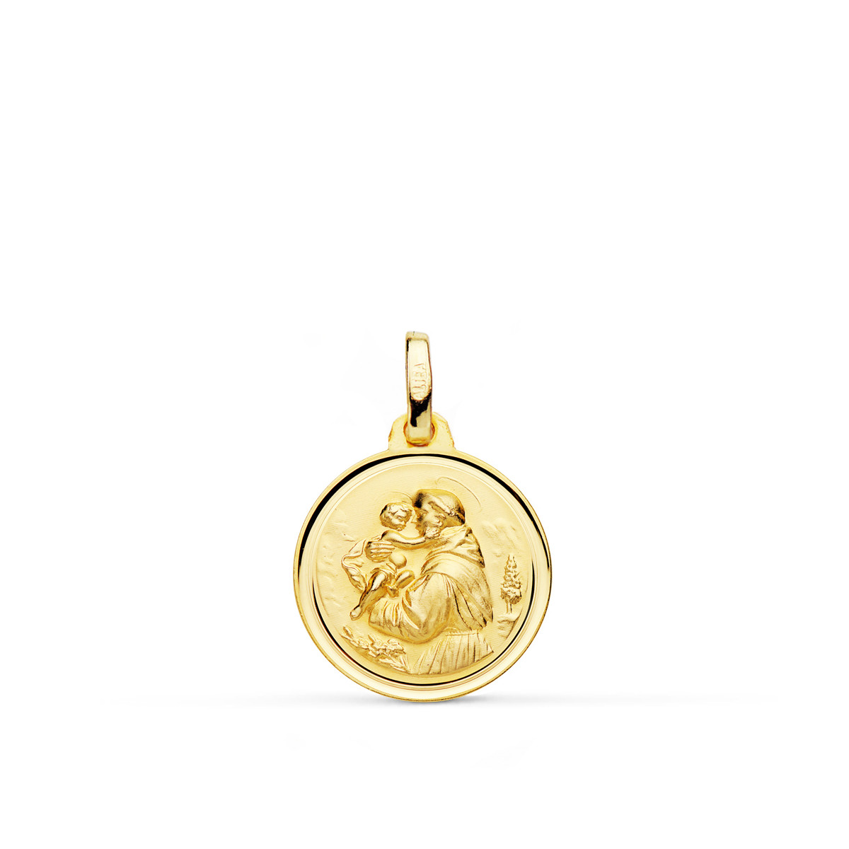 9K MEDALLA ORO AMARILLO SAN ANTONIO BISEL 16 MM