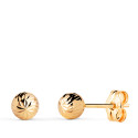 18K PENDIENTES ORO AMARILLO BOLA TALLADA HUECA. ANCHO: 5 MM. CIERRE PRESION 18K PENDIENTES ORO AMARILLO BOLA TALLADA HUECA. ANCHO: 5 MM. CIERRE PRESION