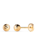 18K PENDIENTES ORO AMARILLO BOLA TALLADA HUECA. ANCHO: 5 MM. CIERRE TUERCA 18K PENDIENTES ORO AMARILLO BOLA TALLADA HUECA. ANCHO: 5 MM. CIERRE TUERCA