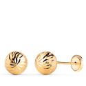 18K PENDIENTES ORO AMARILLO BOLA TALLADA HUECA. ANCHO: 7 MM. CIERRE TUERCA 18K PENDIENTES ORO AMARILLO BOLA TALLADA HUECA. ANCHO: 7 MM. CIERRE TUERCA