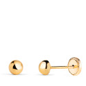 18K PENDIENTES ORO AMARILLO MEDIA BOLA LISA HUECA. ANCHO: 4 MM. CIERRE TUERCA 18K PENDIENTES ORO AMARILLO MEDIA BOLA LISA HUECA. ANCHO: 4 MM. CIERRE TUERCA