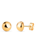 18K PENDIENTES ORO AMARILLO MEDIA BOLA LISA HUECA. ANCHO: 7 MM. CIERRE PRESION 18K PENDIENTES ORO AMARILLO MEDIA BOLA LISA HUECA. ANCHO: 7 MM. CIERRE PRESION