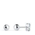 18K PENDIENTES ORO BLANCO BOLA LISA BRILLA HUECA. ANCHO: 4 MM. CIERRE PRESION 18K PENDIENTES ORO BLANCO BOLA LISA BRILLA HUECA. ANCHO: 4 MM. CIERRE PRESION