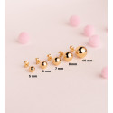 18K PENDIENTES ORO AMARILLO BOLA LISA BRILLA HUECA. ANCHO: 5 MM. CIERRE PRESION 18K PENDIENTES ORO AMARILLO BOLA LISA BRILLA HUECA. ANCHO: 5 MM. CIERRE PRESION