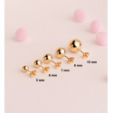 18K PENDIENTES ORO AMARILLO BOLA LISA BRILLA HUECA. ANCHO: 5 MM. CIERRE PRESION 18K PENDIENTES ORO AMARILLO BOLA LISA BRILLA HUECA. ANCHO: 5 MM. CIERRE PRESION