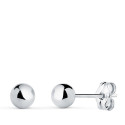 18K PENDIENTES ORO BLANCO BOLA LISA BRILLA HUECA. ANCHO: 5 MM. CIERRE PRESION 18K PENDIENTES ORO BLANCO BOLA LISA BRILLA HUECA. ANCHO: 5 MM. CIERRE PRESION
