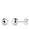 18K PENDIENTES ORO BLANCO BOLA LISA BRILLA HUECA. ANCHO: 6 MM. CIERRE TUERCA 18K PENDIENTES ORO BLANCO BOLA LISA BRILLA HUECA. ANCHO: 6 MM. CIERRE TUERCA