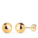 18K PENDIENTES ORO AMARILLO BOLA LISA BRILLA HUECA. ANCHO: 7 MM. CIERRE TUERCA 18K PENDIENTES ORO AMARILLO BOLA LISA BRILLA HUECA. ANCHO: 7 MM. CIERRE TUERCA