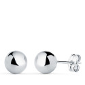 18K PENDIENTES ORO BLANCO BOLA LISA BRILLA HUECA. ANCHO: 7 MM. CIERRE PRESION 18K PENDIENTES ORO BLANCO BOLA LISA BRILLA HUECA. ANCHO: 7 MM. CIERRE PRESION