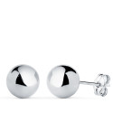 18K PENDIENTES ORO BLANCO BOLA LISA BRILLA HUECA. ANCHO: 8 MM. CIERRE PRESION 18K PENDIENTES ORO BLANCO BOLA LISA BRILLA HUECA. ANCHO: 8 MM. CIERRE PRESION