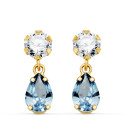 18K PENDIENTES ORO AMARILLO DOS CUERPOS CON CIRCONITA Y AGUAMARINA LAGRIMA 16 X 5MM. CIERRE PRESION 18K PENDIENTES ORO AMARILLO DOS CUERPOS CON CIRCONITA Y AGUAMARINA LAGRIMA 16 X 5MM. CIERRE PRESION