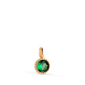 18K COLGANTE ORO AMARILLO REDONDO PIEDRA VERDE BORDES BOLITAS. MEDIDA: 8,5 X 5MM 18K COLGANTE ORO AMARILLO REDONDO PIEDRA VERDE BORDES BOLITAS. MEDIDA: 8,5 X 5MM