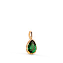 18K COLGANTE ORO AMARILLO GOTA PIEDRA VERDE BORDES BOLITAS. MEDIDA: 11 X 5MM 18K COLGANTE ORO AMARILLO GOTA PIEDRA VERDE BORDES BOLITAS. MEDIDA: 11 X 5MM