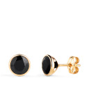 18K PENDIENTES ORO AMARILLO CHATON CON CIRCONITA NEGRA. ANCHO: 6,2 MM. CIERRE PRESION 18K PENDIENTES ORO AMARILLO CHATON CON CIRCONITA NEGRA. ANCHO: 6,2 MM. CIERRE PRESION