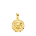 18K MEDALLA ORO AMARILLO MEDUSA CON BORDE DE GRECA MATIZADA 15 MM 18K MEDALLA ORO AMARILLO MEDUSA CON BORDE DE GRECA MATIZADA 15 MM