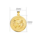 18K MEDALLA ORO AMARILLO MEDUSA CON BORDE DE GRECA MATIZADA 20 MM 18K MEDALLA ORO AMARILLO MEDUSA CON BORDE DE GRECA MATIZADA 20 MM