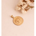 18K MEDALLA ORO AMARILLO MEDUSA CON BORDE DE GRECA MATIZADA 25 MM 18K MEDALLA ORO AMARILLO MEDUSA CON BORDE DE GRECA MATIZADA 25 MM