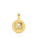 18K MEDALLA ORO AMARILLO MEDUSA EN BRILLO CON BORDE DE GRECA MATIZADA 15 MM 18K MEDALLA ORO AMARILLO MEDUSA EN BRILLO CON BORDE DE GRECA MATIZADA 15 MM