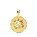 18K MEDALLA ORO AMARILLO MEDUSA EN BRILLO CON BORDE DE GRECA MATIZADA 20 MM 18K MEDALLA ORO AMARILLO MEDUSA EN BRILLO CON BORDE DE GRECA MATIZADA 20 MM