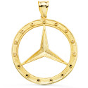 18K MEDALLA ORO AMARILLO ESTRELLA CON CERCO Y CIRCONITA 35 MM 18K MEDALLA ORO AMARILLO ESTRELLA CON CERCO Y CIRCONITA 35 MM