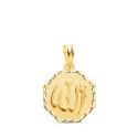 18K MEDALLA ORO AMARILLO ALA ES GRANDE OCTOGONO TALLADA Y MATIZADA 15X15 MM 18K MEDALLA ORO AMARILLO ALA ES GRANDE OCTOGONO TALLADA Y MATIZADA 15X15 MM