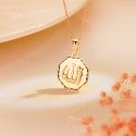 18K MEDALLA ORO AMARILLO ALA ES GRANDE OCTOGONO TALLADA Y MATIZADA 15X15 MM 18K MEDALLA ORO AMARILLO ALA ES GRANDE OCTOGONO TALLADA Y MATIZADA 15X15 MM
