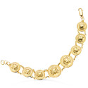 18K PULSERA ORO AMARILLO CON MEDUSAS DE 20 Y 15 MM LARGO 20.5 CM 18K PULSERA ORO AMARILLO CON MEDUSAS DE 20 Y 15 MM LARGO 20.5 CM