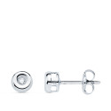 18K PENDIENTES CHATON ORO BLANCO DIAMANTES LABORATORIO 0,030 QTS VS2-G. MEDIDA: 4,8 X 4,8 MM. CIERRE PRESION
